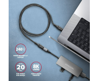 AXAGON BUCM32-CF05AB Kabel przedłużacz Gen2 USB-C - USB-C 0.5m, 5A, 20Gbps, PD 240W, oplot, czarny - 1353479 - zdjęcie 5